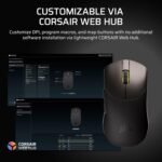 Corsair Sabre v2 PRO Ultralight FPS Wireless Gaming Mouse – 33,000 DPI, 36g Weight, 8,000Hz Hyper-Polling, Mechanical Switches, Up to 70-Hour Wireless Battery Life, Web Hub – White - Image 7