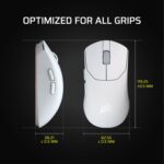 Corsair Sabre v2 PRO Ultralight FPS Wireless Gaming Mouse – 33,000 DPI, 36g Weight, 8,000Hz Hyper-Polling, Mechanical Switches, Up to 70-Hour Wireless Battery Life, Web Hub – White - Image 8