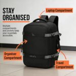 Lunar's 45L Laptop Backpack with Anti-Theft Pocket | Foam Padded Water Resistant School bag | Laptop Bag 16 Inch | Travel Weekender College bag for boys | Office bag for man - Image 3