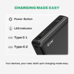 EVM EnFast Ace 10000mAh Powerbank - 22.5W PD Charging, Dual Type-C Output, Compact Design, 2 Years Warranty (EVM-P0408-Black) - Image 3