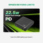 EVM EnFast Ace 10000mAh Powerbank - 22.5W PD Charging, Dual Type-C Output, Compact Design, 2 Years Warranty (EVM-P0408-Black) - Image 4