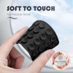 Suction Phone Case, Phone Suction Sticker, Silicone Suction Phone Case for Hands-Free Mobile Accessory Holder Grip, Video Phone Accessory Compatible Mirror, Shower-Black (Pack of-1) - Image 3