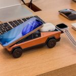 CyberDock 3-in-1 Wireless Charger | Qi2 Certified | Magnetic Mag-Safe Wireless Charging Station with One-Touch Auto Rotation and Fast Charging | Sleek Futuristic Design with LED Indicator - Image 3