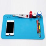 Silicone Soldering Heat Resistant Repair Mat – Anti-Slip Workstation with Screw Organizer for Mobile Phone, Laptop (300mm x 200mm, Blue) - Image 3