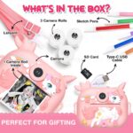Wembley 8MP Digital Camera for Kids with Print | Instant Printing, Unicorn Design, Video Recorder, 4GB SD Card, Print Paper Rolls, Shoulder Strap for Kids 3-10 Years - Image 3