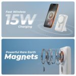 XECH Power Bank 10000mAh | Wireless Powerbank Magnetic Fast Charging | 20W Type-C PD & 22.5W USB Output | Phone Stand | Made in India (X-Charge Mag) - Image 4