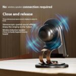 ANARADHAR 3-in-1 Wireless Charging Stand with Induction Speaker | Portable Phone Holder & Sound Amplifier | No Bluetooth Needed (Place & Play) | Desk Gadget for iPhone & Android (Black) - Image 5