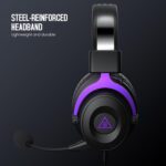 EKSA E900 Wired Stereo Gaming Headset-Over Ear Headphones with Noise Canceling Mic, Detachable Headset Compatible with PS4, PS5, PC, Laptop (Purple) (Purple) - Image 3