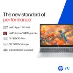 HP OmniBook 3 AMD Ryzen AI 5 340 Next Gen AI Laptop, (16GB DDR5, 512GB SSD), Anti-Glare,15.6''/39.6cm FHD, Win11,Office24, Silver,1.7kg, FHD Camera w/Privacy Shutter, fn0007AU - Image 4