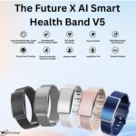 The future X V5 AI Smart Health Band | Screenless Fitness & Health Tracker | Heart Rate, Sleep & Activity Monitoring | 7+ Days Battery | Android & iOS (White) - Image 3