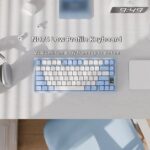 Chilkey ND75 LP Low Profile Aluminum Mechanical Keyboard, 75 Percent Wireless Gaming Keyboard w/Screen, Tri-Mode, Quick Disassembly, RGB Backlit Keyboard for Laptop Office PC (Blue) - Image 3