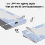 Chilkey ND75 LP Low Profile Aluminum Mechanical Keyboard, 75 Percent Wireless Gaming Keyboard w/Screen, Tri-Mode, Quick Disassembly, RGB Backlit Keyboard for Laptop Office PC (Blue) - Image 7