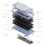 Chilkey ND75 LP Low Profile Aluminum Mechanical Keyboard, 75 Percent Wireless Gaming Keyboard w/Screen, Tri-Mode, Quick Disassembly, RGB Backlit Keyboard for Laptop Office PC (Blue) - Image 9