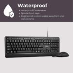 Lenovo 160 Keyboard & Mouse Wired Combo | Waterproof Exoskeleton | Splash Proof Keys | 1600 DPI Full Size Mouse | Non-Slip Scroll Wheel | Adjustable Keyboard Stand | 3 Yr Warranty - Image 3