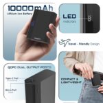 Tempt Fuel 10000mAH Power Bank 22.5W Fast Charging, Digital LED Display with Type C & USB | Chic & Compact | 2Way Port | All iPhone & Android Smartphones | QC + PD (Black) - Image 5