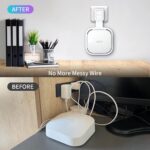 Wall Mount Holder for eero Pro 6e/Pro 6 Mesh Wi-Fi System,Outlet Wall Mount Stand Bracket for eero Pro 6e tri-Band Mesh,Wall Bracket for eero Pro 6 Extender Router Wire Organizer (1) - Image 6