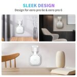 Wall Mount Holder for eero Pro 6e/Pro 6 Mesh Wi-Fi System,Outlet Wall Mount Stand Bracket for eero Pro 6e tri-Band Mesh,Wall Bracket for eero Pro 6 Extender Router Wire Organizer (1) - Image 7