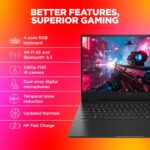 HP OMEN Gaming Laptop, 13th Gen Intel Core i7-13620H, 6GB RTX 4050 GPU, 15.6-inch (39.6 cm), FHD, IPS, 144Hz, 16GB DDR5, 1TB SSD, RGB Backlit KB, B&O, Dual Speakers (MSO, Black, 2.32 kg), wd0011TX - Image 3