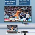HDMI Extender, HDMI Extender Over Cat5e/6 Up to164ft(50m),Extend 1080P@60Hz Video, Transmit Audio Video Synchronously, Support EDID Copy, POC,3D Function, Ultra HD Uncompressed Transmit - Image 3