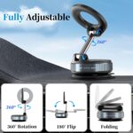 PlusAcc Vacuum Mobile Phone Holder Car for Magsafe - 360° Rotatable Foldable Portable Magnetic Mobile Phone Holder for 17/16/15/14/13/12 Attached to Windscreen/Dashboard/Mirror - Image 5