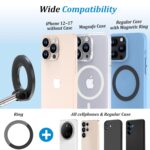 PlusAcc Vacuum Mobile Phone Holder Car for Magsafe - 360° Rotatable Foldable Portable Magnetic Mobile Phone Holder for 17/16/15/14/13/12 Attached to Windscreen/Dashboard/Mirror - Image 6