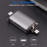 CARE CASE® All in one Card Reader with OTG USB 3.0 SD/Micro SD Card Reader Type C TF, SD, Micro SD, SDXC, SDHC, MMC, RS-MMC, Micro SDXC, Micro SDHC, UHS-I - Image 4