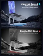 Laptop Stand, Lamicall Laptop Riser Holder : Ergonomic Detachable Aluminum Computer Notebook Stand Elevator for Desk, Compatible with MacBook Air Pro, Dell XPS, HP (10-15.6'') - Silver - Image 3