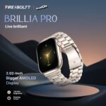 Fire-Boltt Brillia Pro Smart Watch 2.02″ Super AMOLED Display with Bluetooth Calling, SPO₂ & Heart Rate Monitor, 120+ Sports Modes, IP67 Waterproof Metal Smartwatch for Men & Women - Champagne - Image 3