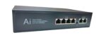 Hanutech Fast Ethernet PoE Switch 4 Port Gigabit, 2 Port Ethernet Uplink 1000Mbps | Ai Feature | Plug N Play | Gigabit Networking Switch for CCTV, IP Cameras- 1 Year Warranty - Image 3