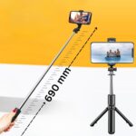 i19, Selfie Stick with Tripod Stand, Black, Compatible with Mobile Phone and iPhone, Samsung, Bluetooth Extendable, 360 Degree Rotation, Portable Selfie Stand for Perfect Photos and Videos - Image 3