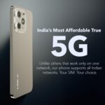 Lava Bold N1 5G (Champagne Gold, 4GB RAM, 64GB Storage) |Bigger 6.75" HD+ Notch Display | Octacore 5G Processor | 13 MP AI Camera |5000 mAh Battery| IP54 Rated Dust & Water Splash Proof - Image 3