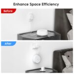 XLTTYWL Deco WiFi 7 Wall Mount Kit, Deco BE23/BE25/BE3600/BE5000 Router Mount Bracket Optimize Space&Cable Management for TP Decos 7 Dual-Band WiFi 7 Mesh Wi-Fi System (White, 3 Pack) - Image 4
