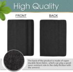 Cotton Office Chair Armrest Pads, Adjustable Comfy Ergonomic Chair Arm Rest Covers, Removable Elbows Support and Forearms Pressure Relief, Set of 2, Black - Image 3