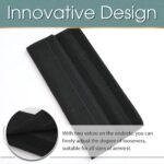 Cotton Office Chair Armrest Pads, Adjustable Comfy Ergonomic Chair Arm Rest Covers, Removable Elbows Support and Forearms Pressure Relief, Set of 2, Black - Image 4