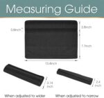 Cotton Office Chair Armrest Pads, Adjustable Comfy Ergonomic Chair Arm Rest Covers, Removable Elbows Support and Forearms Pressure Relief, Set of 2, Black - Image 5