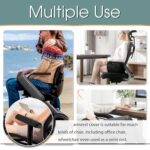 Cotton Office Chair Armrest Pads, Adjustable Comfy Ergonomic Chair Arm Rest Covers, Removable Elbows Support and Forearms Pressure Relief, Set of 2, Black - Image 6