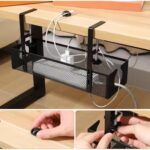 Gadget Wagon Under Desk Storage Tray No Drill Organizer Office and Home Metal, Black 03 - Image 4