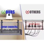 Gadget Wagon Under Desk Storage Tray No Drill Organizer Office and Home Metal, Black 03 - Image 6