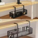 Gadget Wagon Under Desk Storage Tray No Drill Organizer Office and Home Metal, Black 03 - Image 8