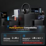 SENZER SG600 Pro Wireless Gaming Headset with Microphone - 7.1 Surround Sound, Noise Canceling Mic, 2.4GHz Wireless & Bluetooth 5.3 - Foldable Gaming Headphones for PC PS5 PS4 - Image 7