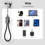 Zebronics Wattz 60CC4 Type-C to Type-C Braided Cable, PD 60W, Upto 480Mbps Data Sync, 20 cm, Durable, Charge & Sync, Rapid Charging, Compact with Keychain Case, For Laptops, Tablets, Mobiles (Black) - Image 5