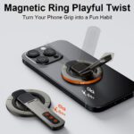 ZORBES® for MagSafe Phone Grip Stand, 3-in-1 Magnetic Finger Ring Holder with Double-Sided Magnet, Fidget Toy Design, 360°Roration Magnetic Phone Stand for iPhone 16/15/14/13/12 Series - Image 3