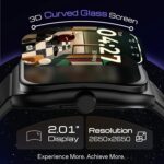 GOBOULT Trail Pro Smartwatch 2.01'' 3D Curved Screen+AMOLED, BT Calling 5.3, 600 Nits Brightness, IP68, 250+ Watchfaces, 120+ Sports Modes, AI Voice Assistant, SpO2 Tracking (Black) - Image 3