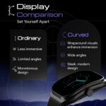 GOBOULT Trail Pro Smartwatch 2.01'' 3D Curved Screen+AMOLED, BT Calling 5.3, 600 Nits Brightness, IP68, 250+ Watchfaces, 120+ Sports Modes, AI Voice Assistant, SpO2 Tracking (Black) - Image 4