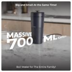 XECH Portable Electric Kettle 700ml | Small Travel Kettles with Rapid Boil, Cool-Touch, ABS Body, 500W, Coffee & Instant Meals | Mini Hot Water Flask (Hydroboil PRO) (Blue) - Image 3