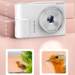 Digital Camera 48MP 4K Vlogging Camera with 2.4 Inch Screen 16X Digital Zoom Compact Camera for Teens Beginner Adult (White) - Image 6