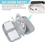 Uninest Polyester Electronics Accessories Organizer Bag, Double Layer Electronics Organizer Portable Storage Case for Cable, Cord, Charger, Adapter, Power Bank, Hard Drives (Grey) - Image 3