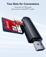 Lexar Dual Slot USB-A Reader, USB 3.2 Gen 1 Up to 104MB/s, USB-A for SD/MicroSD/SDHC/SDXC Camera Card Reader Adapter, OTG MicroSD Card Reader for PC/Laptop/Tablet - Image 4