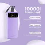 One Life 10000mAh 30W Slim Power Bank | Type-C PD Fast Charging,3 Protections,LED Indicator,Dual Output for iPhone/Android/Other Devices (Purple) - Image 4