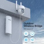 UeeVii CPE450 WR3000K WiFi Router Kit, 5.8G Wireless Point-to-Point Bridge, 3KM, Garage Construction Network Solution, Outdoor WiFi Bridge (2PCS), Plug - Image 9